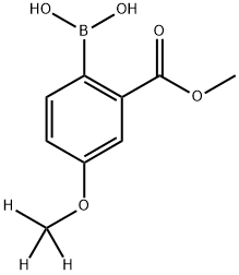 (4-(methoxy-d3)-2-(methoxycarbonyl)phenyl)boronic acid Structure