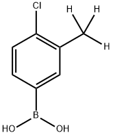 (4-chloro-3-(methyl-d3)phenyl)boronic acid 구조식 이미지