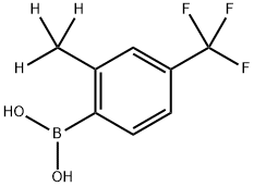 (2-(methyl-d3)-4-(trifluoromethyl)phenyl)boronic acid 구조식 이미지