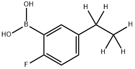 (5-(ethyl-d5)-2-fluorophenyl)boronic acid 구조식 이미지