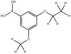 (3-(ethoxy-d5)-5-(methoxy-d3)phenyl)boronic acid 구조식 이미지
