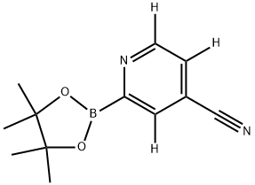 2-(4,4,5,5-tetramethyl-1,3,2-dioxaborolan-2-yl)isonicotinonitrile-3,5,6-d3 구조식 이미지