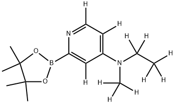 N-(ethyl-d5)-N-(methyl-d3)-2-(4,4,5,5-tetramethyl-1,3,2-dioxaborolan-2-yl)pyridin-4-amine-3,5,6-d3 Structure
