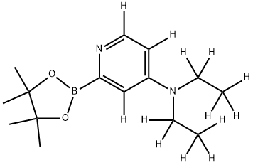 N,N-bis(ethyl-d5)-2-(4,4,5,5-tetramethyl-1,3,2-dioxaborolan-2-yl)pyridin-4-amine-3,5,6-d3 Structure