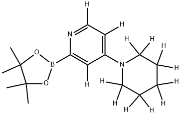 4-(piperidin-1-yl-d10)-2-(4,4,5,5-tetramethyl-1,3,2-dioxaborolan-2-yl)pyridine-3,5,6-d3 구조식 이미지