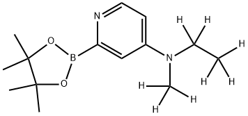 N-(ethyl-d5)-N-(methyl-d3)-2-(4,4,5,5-tetramethyl-1,3,2-dioxaborolan-2-yl)pyridin-4-amine Structure