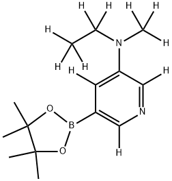 N-(ethyl-d5)-N-(methyl-d3)-5-(4,4,5,5-tetramethyl-1,3,2-dioxaborolan-2-yl)pyridin-3-amine-2,4,6-d3 Structure