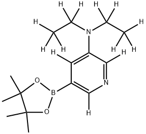 N,N-bis(ethyl-d5)-5-(4,4,5,5-tetramethyl-1,3,2-dioxaborolan-2-yl)pyridin-3-amine-2,4,6-d3 Structure