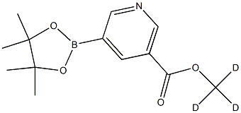 methyl-d3 5-(4,4,5,5-tetramethyl-1,3,2-dioxaborolan-2-yl)nicotinate 구조식 이미지