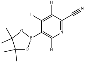 5-(4,4,5,5-tetramethyl-1,3,2-dioxaborolan-2-yl)picolinonitrile-3,4,6-d3 Structure