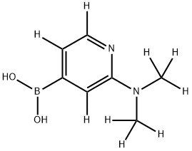 (2-(bis(methyl-d3)amino)pyridin-4-yl-3,5,6-d3)boronic acid 구조식 이미지