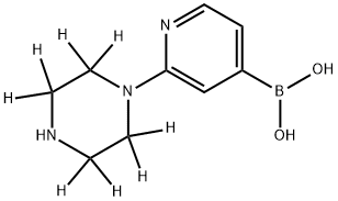 (2-(piperazin-1-yl-2,2,3,3,5,5,6,6-d8)pyridin-4-yl)boronic acid Structure