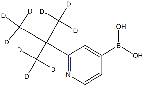 (2-(2-(methyl-d3)propan-2-yl-1,1,1,3,3,3-d6)pyridin-4-yl)boronic acid Structure