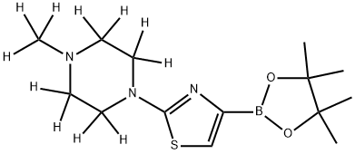 2-(4-(methyl-d3)piperazin-1-yl-2,2,3,3,5,5,6,6-d8)-4-(4,4,5,5-tetramethyl-1,3,2-dioxaborolan-2-yl)thiazole Structure
