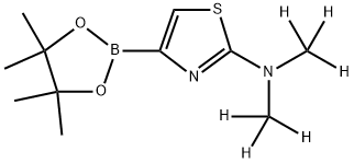 N,N-bis(methyl-d3)-4-(4,4,5,5-tetramethyl-1,3,2-dioxaborolan-2-yl)thiazol-2-amine Structure