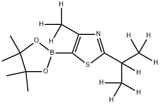 4-(methyl-d3)-2-(propan-2-yl-d7)-5-(4,4,5,5-tetramethyl-1,3,2-dioxaborolan-2-yl)thiazole Structure