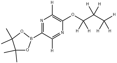 2-(propoxy-d7)-5-(4,4,5,5-tetramethyl-1,3,2-dioxaborolan-2-yl)pyrazine-3,6-d2 Structure