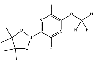 2-(methoxy-d3)-5-(4,4,5,5-tetramethyl-1,3,2-dioxaborolan-2-yl)pyrazine-3,6-d2 Structure