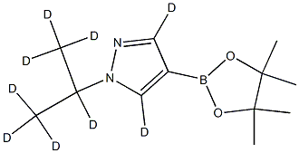 1-(propan-2-yl-d7)-4-(4,4,5,5-tetramethyl-1,3,2-dioxaborolan-2-yl)-1H-pyrazole-3,5-d2 Structure