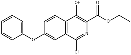 Ethyl 1-chloro-4-hydroxy-7-phenoxyisoquinoline-3-carboxylate Structure