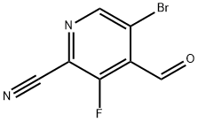 5-bromo-3-fluoro-4-formylpyridine-2-carbonitrile 구조식 이미지