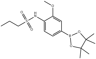 N-(2-methoxy-4-(4,4,5,5-tetramethyl-1,3,2-dioxaborolan-2-yl)phenyl)propane-1-sulfonamide Structure
