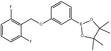 1,3,2-Dioxaborolane, 2-[3-[(2,6-difluorophenyl)methoxy]phenyl]-4,4,5,5-tetramethyl- 구조식 이미지