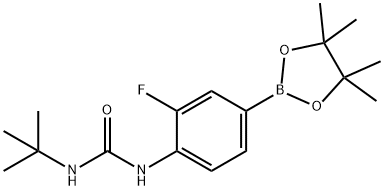 1-(tert-butyl)-3-(2-fluoro-4-(4,4,5,5-tetramethyl-1,3,2-dioxaborolan-2-yl)phenyl)urea Structure