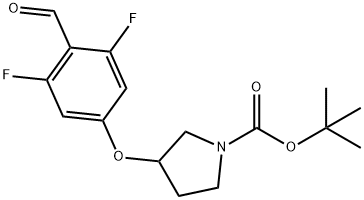 tert-butyl 3-(3,5-difluoro-4-formylphenoxy)pyrrolidine-1-carboxylate Structure