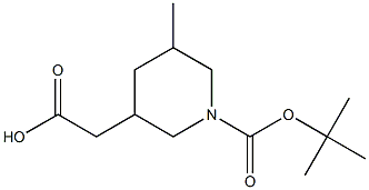 2-(1-(tert-butoxycarbonyl)-5-methylpiperidin-3-yl)acetic acid Structure