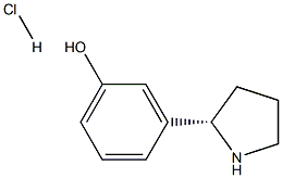 3-((2S)PYRROLIDIN-2-YL)PHENOL HYDROCHLORIDE 구조식 이미지