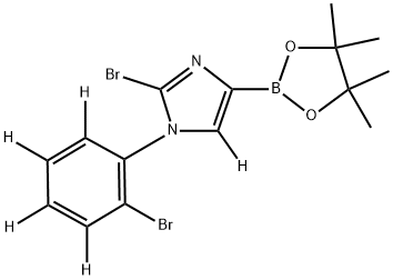 2-bromo-1-(2-bromophenyl-3,4,5,6-d4)-4-(4,4,5,5-tetramethyl-1,3,2-dioxaborolan-2-yl)-1H-imidazole-5-d 구조식 이미지