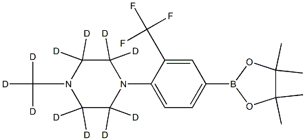 1-(methyl-d3)-4-(4-(4,4,5,5-tetramethyl-1,3,2-dioxaborolan-2-yl)-2-(trifluoromethyl)phenyl)piperazine-2,2,3,3,5,5,6,6-d8 Structure