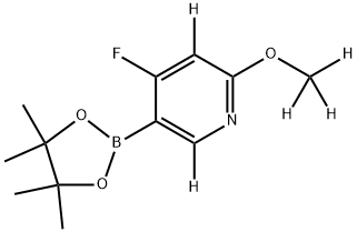 4-fluoro-2-(methoxy-d3)-5-(4,4,5,5-tetramethyl-1,3,2-dioxaborolan-2-yl)pyridine-3,6-d2 Structure