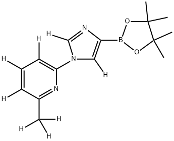 2-(methyl-d3)-6-(4-(4,4,5,5-tetramethyl-1,3,2-dioxaborolan-2-yl)-1H-imidazol-1-yl-2,5-d2)pyridine-3,4,5-d3 Structure