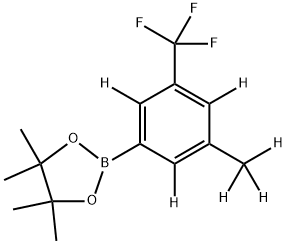 4,4,5,5-tetramethyl-2-(3-(methyl-d3)-5-(trifluoromethyl)phenyl-2,4,6-d3)-1,3,2-dioxaborolane Structure