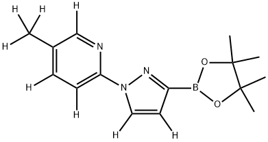 5-(methyl-d3)-2-(3-(4,4,5,5-tetramethyl-1,3,2-dioxaborolan-2-yl)-1H-pyrazol-1-yl-4,5-d2)pyridine-3,4,6-d3 Structure