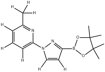 2-(methyl-d3)-6-(3-(4,4,5,5-tetramethyl-1,3,2-dioxaborolan-2-yl)-1H-pyrazol-1-yl-4,5-d2)pyridine-3,4,5-d3 Structure