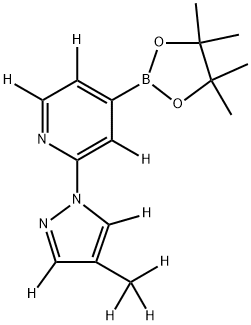 2-(4-(methyl-d3)-1H-pyrazol-1-yl-3,5-d2)-4-(4,4,5,5-tetramethyl-1,3,2-dioxaborolan-2-yl)pyridine-3,5,6-d3 Structure