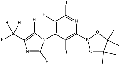 4-(4-(methyl-d3)-1H-imidazol-1-yl-2,5-d2)-2-(4,4,5,5-tetramethyl-1,3,2-dioxaborolan-2-yl)pyridine-3,5,6-d3 Structure