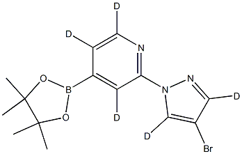 2-(4-bromo-1H-pyrazol-1-yl-3,5-d2)-4-(4,4,5,5-tetramethyl-1,3,2-dioxaborolan-2-yl)pyridine-3,5,6-d3 Structure