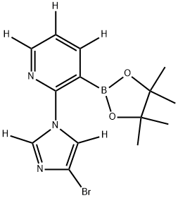 2-(4-bromo-1H-imidazol-1-yl-2,5-d2)-3-(4,4,5,5-tetramethyl-1,3,2-dioxaborolan-2-yl)pyridine-4,5,6-d3 구조식 이미지
