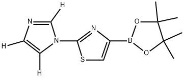 2-(1H-imidazol-1-yl-d3)-4-(4,4,5,5-tetramethyl-1,3,2-dioxaborolan-2-yl)thiazole Structure