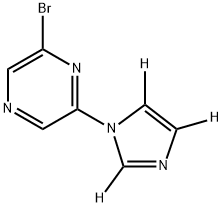 2-bromo-6-(1H-imidazol-1-yl-d3)pyrazine Structure