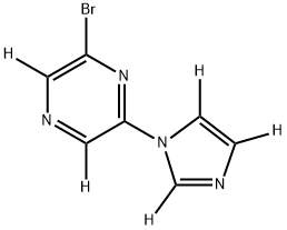 2-bromo-6-(1H-imidazol-1-yl-d3)pyrazine-3,5-d2 구조식 이미지