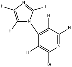 2-bromo-4-(1H-imidazol-1-yl-d3)pyridine-3,5,6-d3 Structure