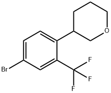 3-(4-bromo-2-(trifluoromethyl)phenyl)tetrahydro-2H-pyran Structure