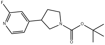 tert-butyl 3-(2-fluoropyridin-4-yl)pyrrolidine-1-carboxylate 구조식 이미지