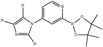 4-(1H-imidazol-1-yl-d3)-2-(4,4,5,5-tetramethyl-1,3,2-dioxaborolan-2-yl)pyridine Structure