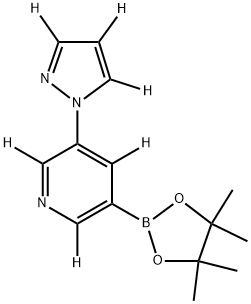 3-(1H-pyrazol-1-yl-d3)-5-(4,4,5,5-tetramethyl-1,3,2-dioxaborolan-2-yl)pyridine-2,4,6-d3 Structure